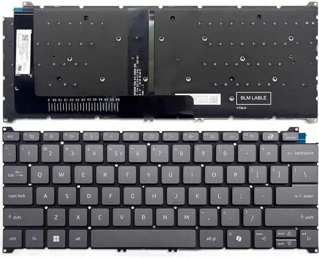 Main image of New US Black English Backlit Laptop Keyboard (Without palmrest) for Acer Swift 14 AI SF14-11 SF14-11T SF14-51 SF14-51T SF14-61T