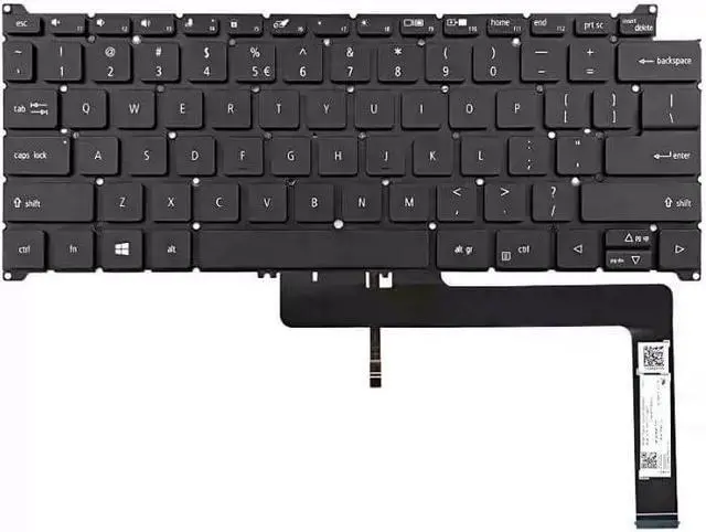 Main image of New US Black English Backlit Laptop Keyboard (Without palmrest) Replacement for Acer TravelMate P614-52 P614P-52 TMP614-52 N21Q3