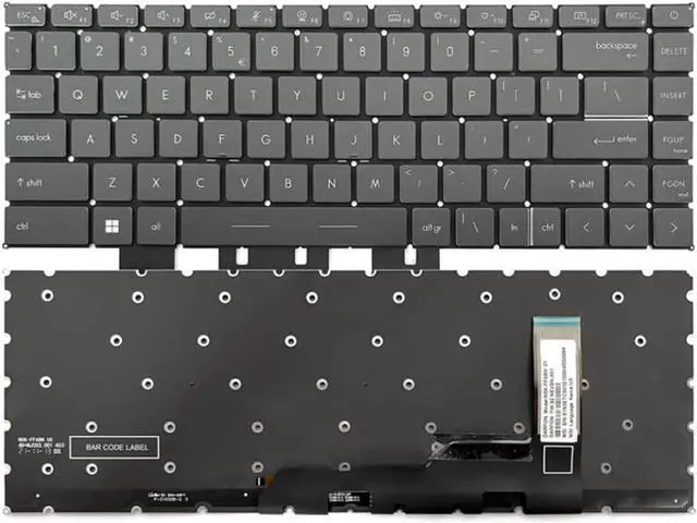 Main image of New US Black English Backlit Laptop Keyboard (Without palmrest) for MSI Summit E15 A11SCST E15 A11SCS MS-16S6