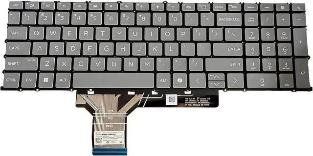 Main image of New US Gray English Backlit Keyboard (Without palmrest) for HP OmniBook 7 16-AY 16-AY0002NR 16-AY0004CA 16-AY0075CL 16-AY0087NR 16-AY0097NR 16-AZ 16-AZ0001NR 16-AZ0097NR