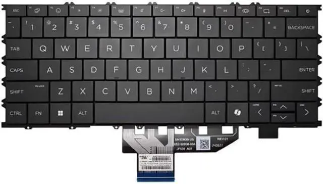 Main image of New US Black English Backlit Laptop Keyboard (Without palmrest) for HP OmniBook X Flip 16-AR 16-AR0004CA 16-AR0013DX 16-AR0014CA 16-AR0033DX 16-AR0043CL 16-AR0047NR