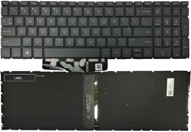 Main image of New US Black English Backlit Keyboard (Without palmrest) for HP 17-CP 17-CP0001DS 17-CP0007CA 17-CP0076NR 17-CP0025CL 17-CP0056NR 17-CP0002DS 17-CP0003DS 17-CP0013DX 17-CP0124OD