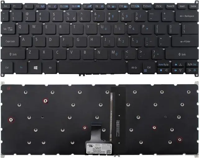 Main image of New US Black English Backlit Laptop Keyboard (Without palmrest) for Acer Aspire R5-431T R5-471T R7-372T