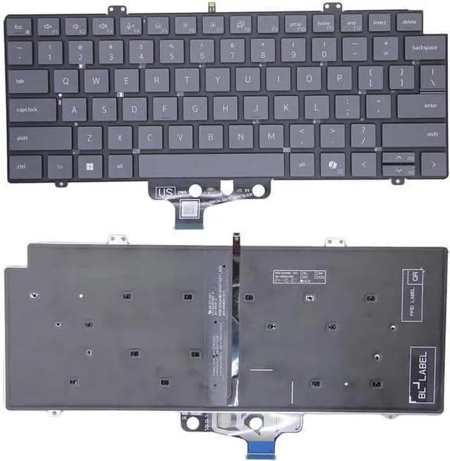 Main image of New US Black English Backlit Laptop Keyboard (Without palmrest) for Dell Pro 14 Plus PB14250 PB14255 Light Backlight