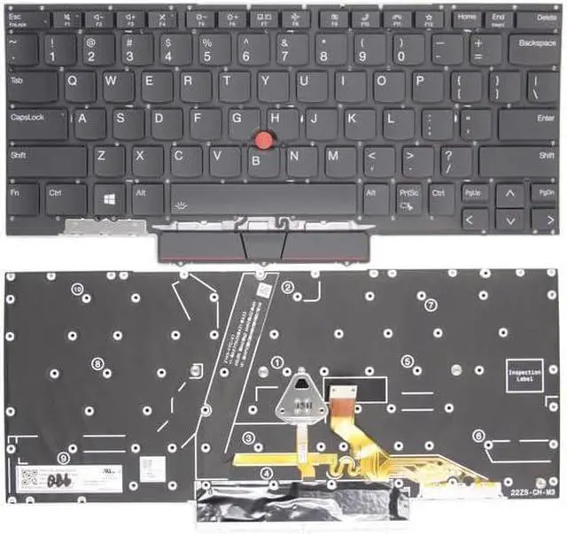 Main image of New US Black English Backlit Laptop Keyboard (Without palmrest) for Lenovo ThinkPad X1 Nano Gen 3 3th Gen Type 21K1 21K2 Light Backlight