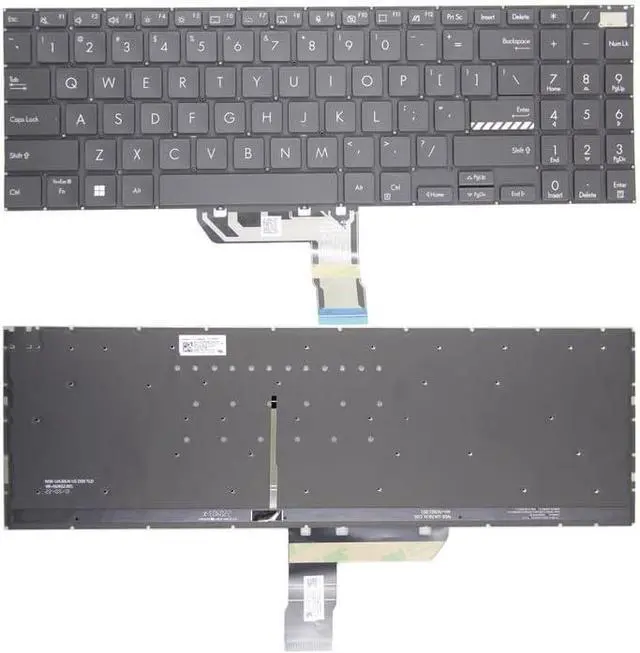 Main image of New US Black English Backlit Laptop Keyboard (Without palmrest) for Asus Vivobook 15 Pro M3500 M3500Q M3500QA M3500QC Light Backlight