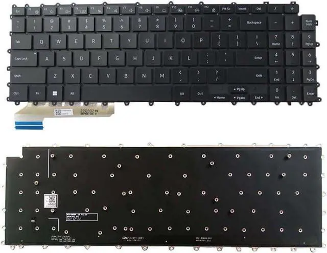 Main image of New US Black English Backlit Laptop Keyboard (Without palmrest) for Samsung Galaxy Book Pro 360 15 950QDB NP950QDB NP950QDB-KA1US Light Backlight