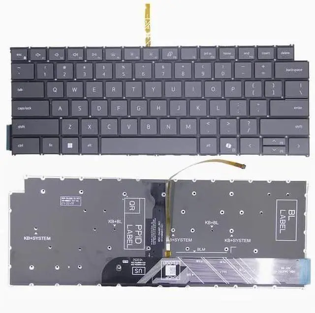 Main image of New US Black English Backlit Laptop Keyboard with AI Key (Without palmrest) for Dell Inspiron 16Plus 7640 7645 2-in-1 Light Backlight