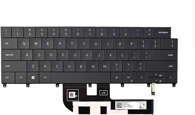 Main image of New US Black English Backlit Laptop Keyboard (Without palmrest) for Dell XPS 14 9440 P184G XPS 16 9640 P129F P/N:0DFRF5, DFRF5 Light Backlight