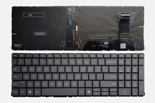 Main image of New US Black English Backlit Laptop Keyboard (Without palmrest) for HP ProBook 460 G11, 465 G11, 465R G11 Light Backlight