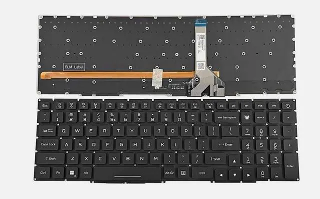 Main image of New US Black English RGB Backlit Laptop Keyboard (Without palmrest) Replacement for Acer Predator Helios Neo 16 PHN16-72 PHN16-72-99GY / Neo 18 PHN18-71 PHN18-71-7212 PHN18-71-99RC Light Backlight