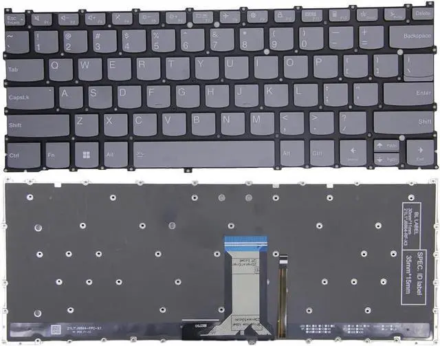 Main image of New US Black English Backlit Laptop Keyboard (Without palmrest) Replacement for Lenovo Yoga 7 14IRL8 ARP8 Yoga 7 2-in-1 14AHP9 14IML9 Light Backlight