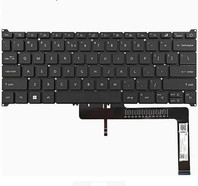 Main image of New US Black English Backlit Laptop Keyboard (Without palmrest) Replacement for Acer Aspire Go AG14-31P Light Backlight