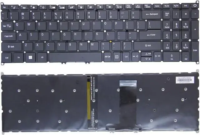 Main image of New US Black English Backlit Laptop Keyboard (Without palmrest) Replacement for Acer ConceptD 3 CN315-71P CN315-71 CN315-71-52M0 N17C2 CN315-71-791U Light Backlight