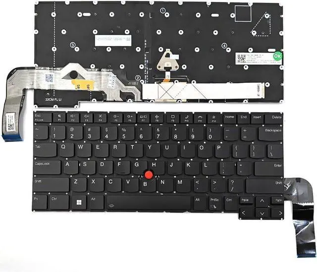 Main image of New US Black English Backlit Laptop Keyboard (Without palmrest) Replacement for Lenovo ThinkPad T14s Gen 4 Type 21F6 21F7 21F8 21F9 Light Backlight
