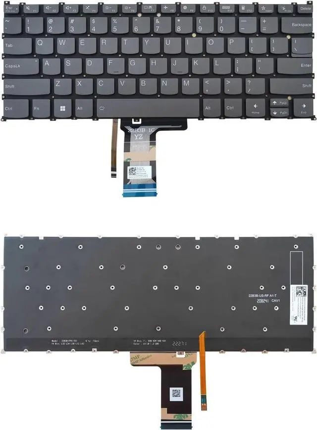 Main image of New US Black English Backlit Laptop Keyboard (Without palmrest) Replacement for Lenovo IdeaPad Slim 3 14IRU8 14ABR8 14AMN8 14IAH8 14IRH8 Light Backlight