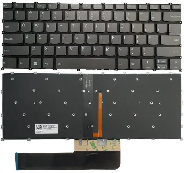 Main image of New US Black English Backlit Laptop Keyboard (Without palmrest) Replacement for Lenovo V14 G2 IJL V14 G3 ABA V14 G3 IAP Light Backlight