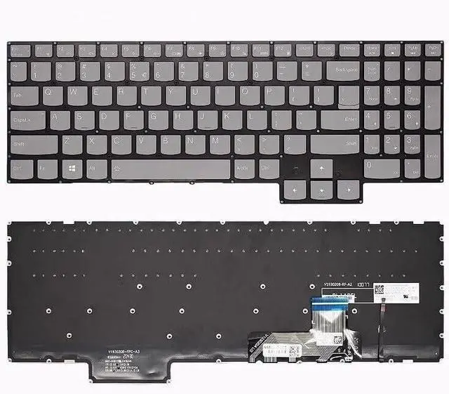 Main image of New US Black English Backlit Laptop Keyboard (Without palmrest) Replacement for Lenovo Legion S7-15ACH6 S7-15ARH5 S7-15IMH5 Light Backlight