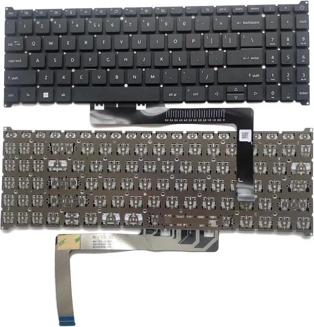 Main image of New US Black English Laptop Keyboard (Without palmrest) Replacement for Acer EX215-23 N23C3 EX215-33 EX215-55G EX215-56