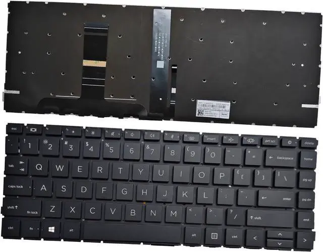 Main image of New US Black English Backlit Laptop Keyboard (Without palmrest) Replacement for HP Elitebook 640 G10, 645 G10,640 G9, 645 G9 Light Backlight