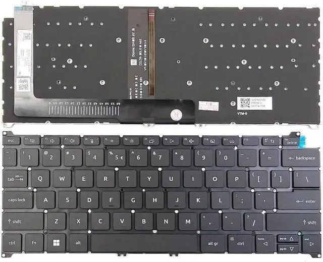 Main image of New US Black English Backlit Laptop Keyboard (Without palmrest) Replacement for Acer Swift Go 14 SFG14-41 SFG14-42 SFG14-71 Swift X 14 SFX14-51G SFX14-71G Light Backlight