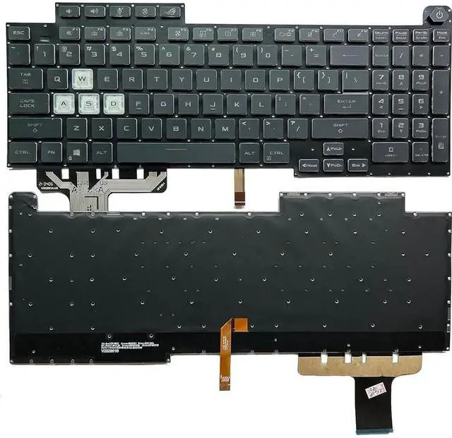Main image of New US Black English Backlit Laptop Keyboard (Without palmrest) Replacement for Asus ROG Strix G17 G713IC G713IE G713IH G713IM G713IR Light Backlight