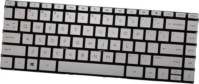 Main image of New US Silver English Backlit Keyboard (Without palmrest) for HP Envy 13-AG 13-AG0007CA 13-AG0010CA 13Z-AG000 13m-ag 13m-ag0001dx 13m-ag0002dx
