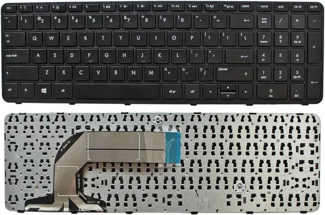 Main image of New US Layout Black Laptop Keyboard with Frame Replacement for HP Pavilion 17-E147CA 17-E147CL 17-E147NR 17-E148CA 17-E149NR 17-E150NR 17-E150US 17-E151NR 17-E153CA 17-E155NR 17-e156us