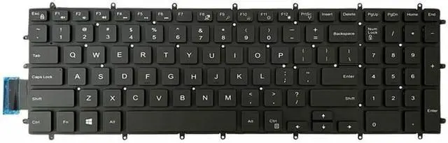 Main image of New US Black English Backlit Laptop Keyboard (Without palmrest) Replacement for Dell P86F P86F001Light Backlight
