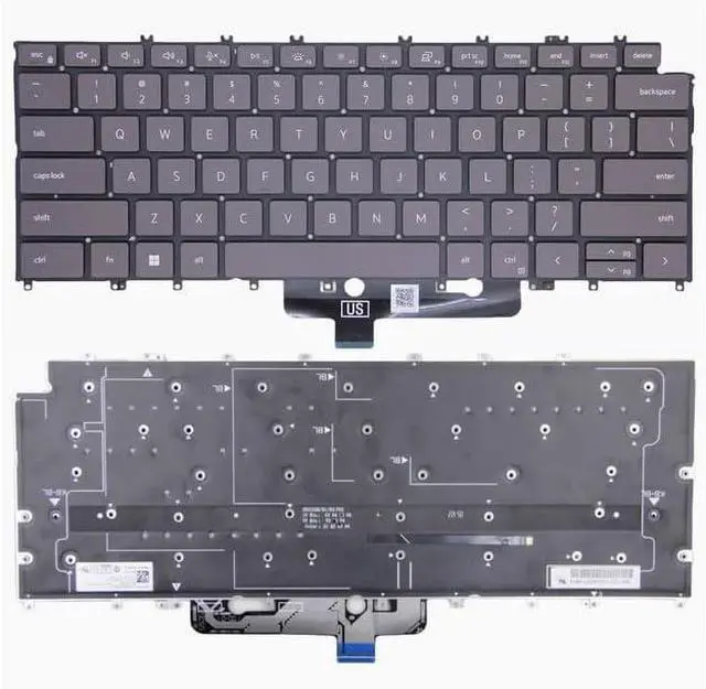 Main image of New US Black English Backlit Laptop Keyboard (Without palmrest) Replacement for Dell XPS 13 9315 P153G P153G001 Light Backlight
