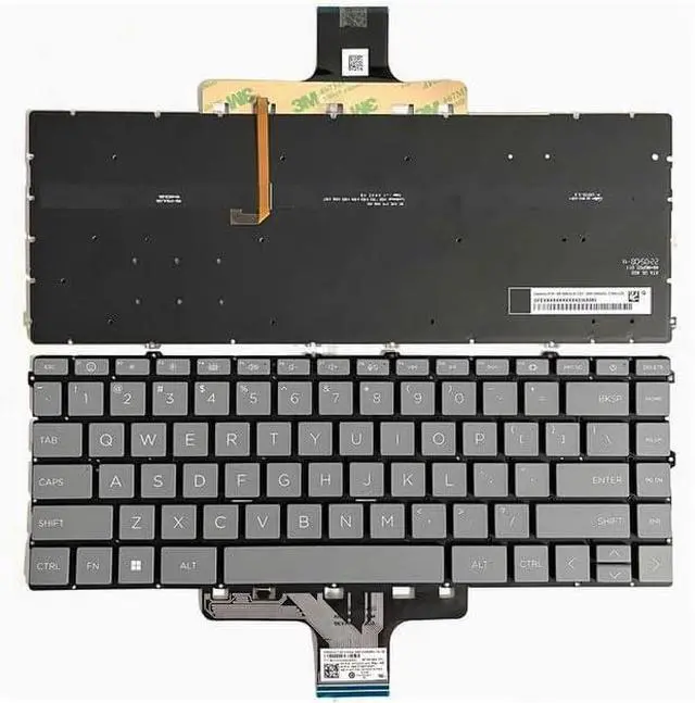 Main image of New US Gray English Backlit Keyboard (Without palmrest) for HP 14-EM 14-EM0XXX 14-EM0010NR 14-EM0033NR 14-EM0257NR 14-EM0157NR 14-EM0057NR 14-EM0000CA 14-EM0010CA 14-EM0020CA