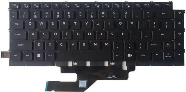 Main image of New US Black English RGB Backlit Laptop Keyboard (Without palmrest) Replacement for Dell Alienware X14 R1 X14 R2 06N8R6 Light Backlight
