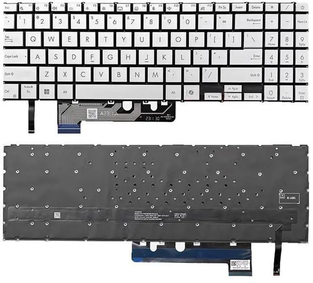 Main image of New US Silver English Backlit Laptop Keyboard (Without palmrest) for ASUS Vivobook 15 M5506 S5506 Q5507 S5507 S5507QA S5507Q S5506MA