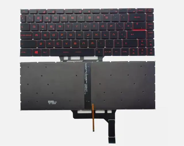 Main image of New US Red English Backlit Keyboard (Without palmrest) for MSI GF63 GF63 8RC GF63 8RD GF63 Thin 9SC 10UC 10UD 11UD MS-16R5