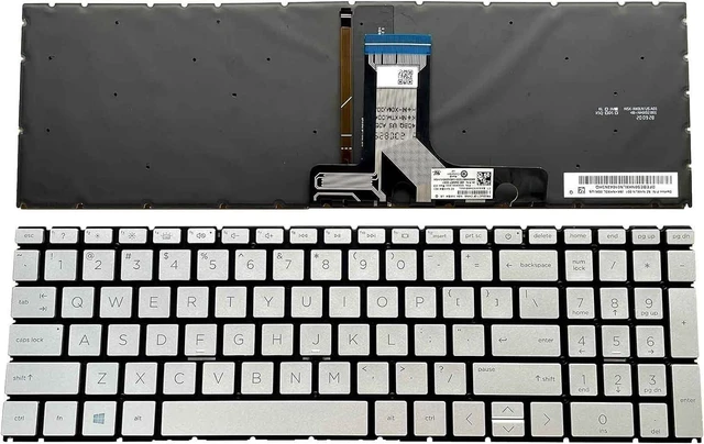 Main image of New US Silver English Backlit Keyboard (Without palmrest) for HP 470 G8 470 G9 470 G10 TPN-I140 TPN-I139