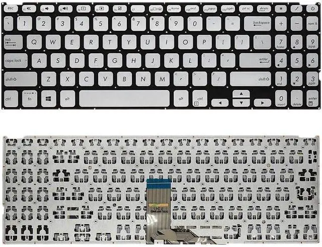 Main image of New US Silver English Laptop Keyboard (Without palmrest) for Asus Vivobook X512 X512F X512FA X512D X512DA X512U X512UA X512UB