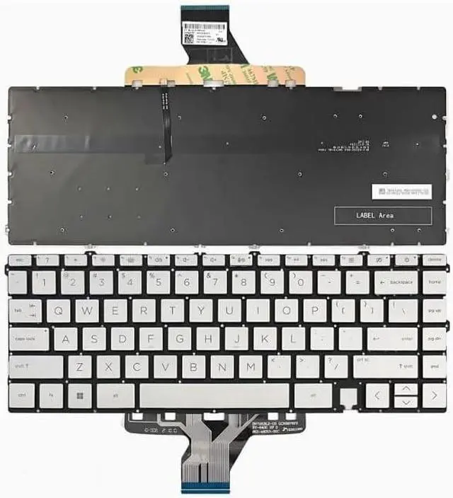 Main image of New US Silver Backlit Keyboard (Without palmrest) for HP Envy X360 15-ES 15M-ES 15T-ES000 15-ES0008CA 15-ES0020CA 15M-ES0013DX 15M-ES0023DX