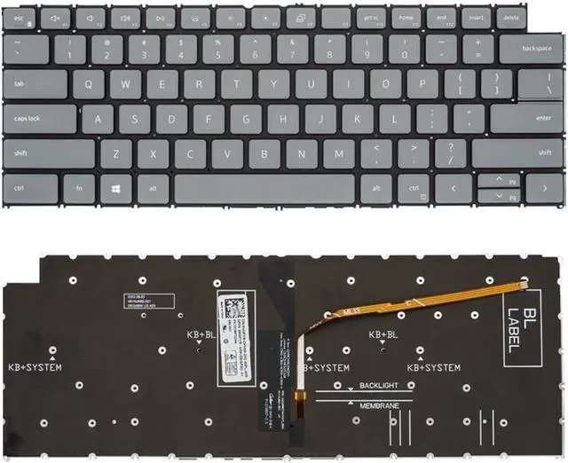 Main image of New US Black English Backlit Laptop Keyboard (Without palmrest) for Dell Inspiron 14 5430 14 Plus 7430 Light Backlight