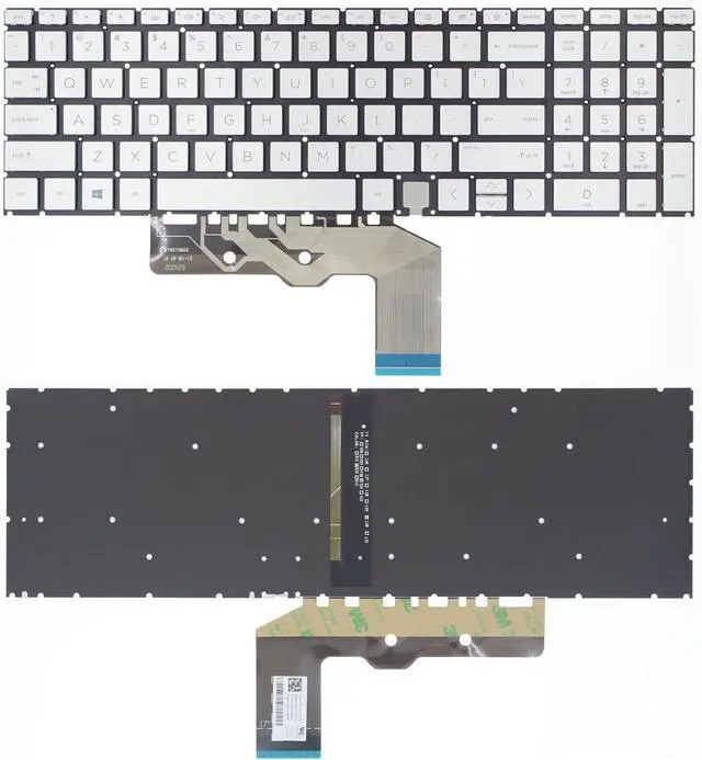 Main image of New US Silver Backlit Keyboard (Without palmrest) for HP Envy 17-CG 17m-CG 17-CG0010CA 17-CG0008CA 17-CG0019NR 17-CG1029NR 17-CG1003CA 17-CG1008CA 17-CG0003CA 17-CG1045CL 17-CG1010NR 17-CG1065CL