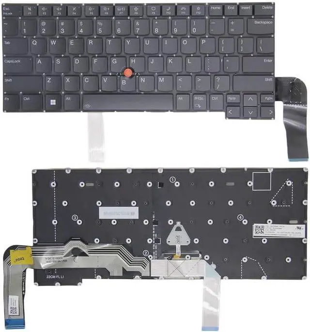 Main image of New US Black English Backlit Laptop Keyboard (Without palmrest) for Lenovo Thinkpad E14 Gen 5 (Type 21JK, 21JL 21JR, 21JS) Light Backlight