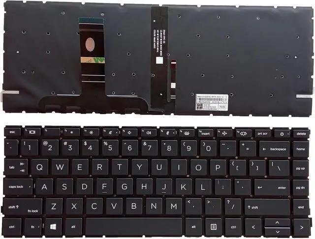 Main image of New US Black English Backlit Laptop Keyboard (Without palmrest) for HP Probook 640 G8 640 G9 645 G8 645 G9 Light Backlight