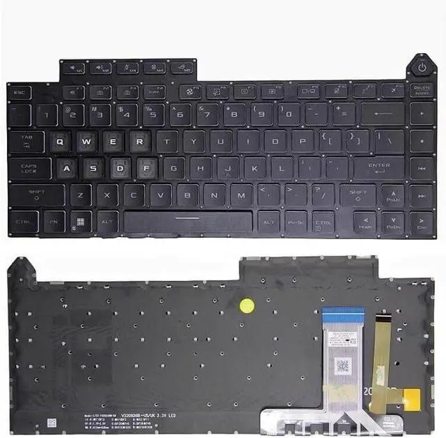 Main image of New US Black English Backlit Laptop Keyboard (Without palmrest) for ASUS ROG Strix Scar 16 G634 G634J G634JZ G634JY G634JZ-NM045X G634JY-NM040X Light Backlight