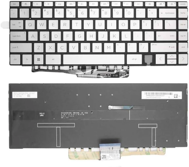 Main image of New US Silver Backlit Keyboard (Without palmrest) for HP Envy 14-EB 14-EB0008CA 14-EB0010CA 14-EB0010NR 14-EB1010CA 14-EB1020CA 14-EB0047NR 14-EB0035NR 14T-EB000 14T-EB100
