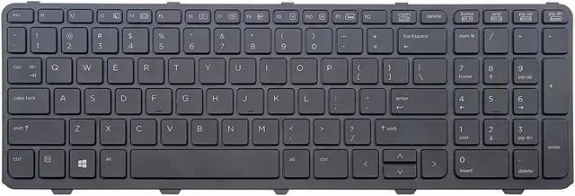Main image of New US Keyboard (with frame) For HP P/N: 9Z.N9KSW.001 NSK-CQ0SW 01 727682-001 721953-001 90.4ZA07.S01 V139530AS1 Laptop English Keyboard