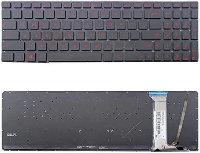 Main image of New For Asus ROG GL752 GL752V GL752VL GL752VW GL752VWM GL771 GL771J GL771JW GL771JM US Keyboard Red Without Frame Backlit
