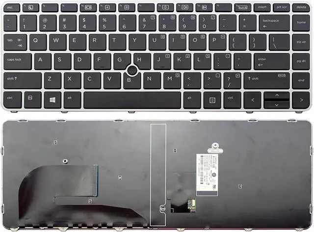 Main image of New US Black Backlit Laptop Keyboard (Silver Frame) For HP EliteBook 850 G3 ZBook 15u G3 Backlight Light LED Notebook US