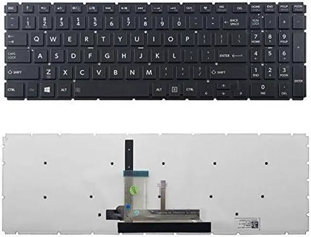 Main image of New US Black Backlit Laptop Keyboard No-Frame For Toshiba Satellite S55T-B5232 S55T-B5233 S55T-B5234 S55T-B5239 S55T-B5260 S55T-B5261SM Backlight Light