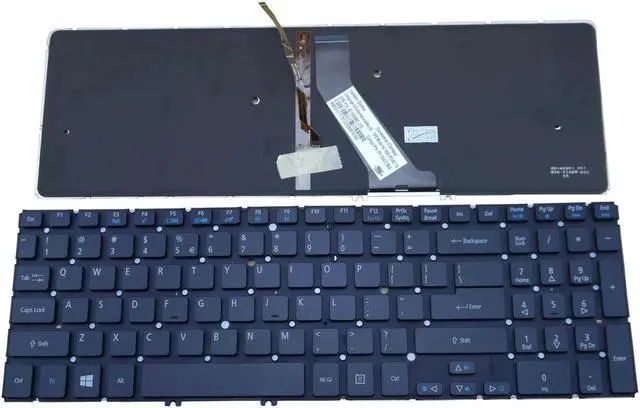 Main image of New US English Black Backlit Keyboard (without frame) For ACER ASPIRE V7-582P V7-582PG M5-583P Light Backlight