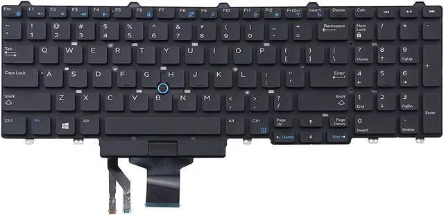 Main image of New For Dell Precision 7510 Keyboard Backlit US Black No Frame