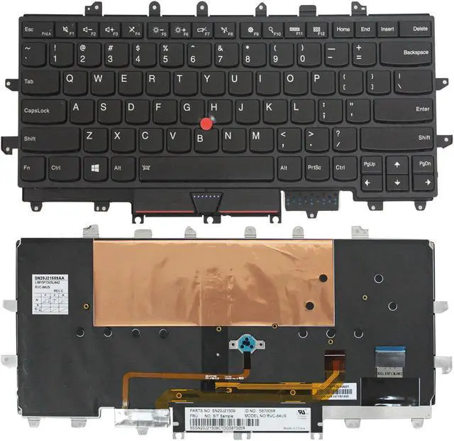 Main image of NEW US Keyboard BLACK w/ Backlit For Lenovo IBM Thinkpad X1 Yoga MT 20FQ MT 20FR (2016 Year)